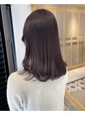 似合わせラベンダーグレージュブリーチなしダブルカラー