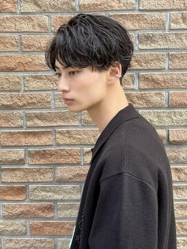 アーリー(Ali'i) ソフトツイストパーマセンターパートリバースアップバングメンズ