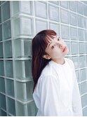 ベージュピンク　20代30代40代大人可愛い似合わせカット