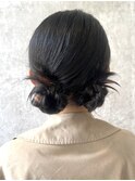 横浜/ヘアアレンジ/編み下ろし/ハーフツイン