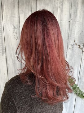 エスハートオブヘアー 植田店(ES Heart of HAIR) 夏先取り　ピンクベージュ