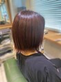 バランス ヘアーデザイン(BALANCE hair design) 切りっぱなしボブ外はねアレンジ×ピンクブラウン♪