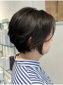 40代50代大人丸みショートカット根元パーマ白髪染め髪質改善
