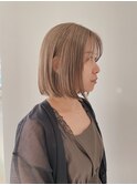 【Lomalia渋谷】馴染むハイトーン/イメチェンペールベージュボブ