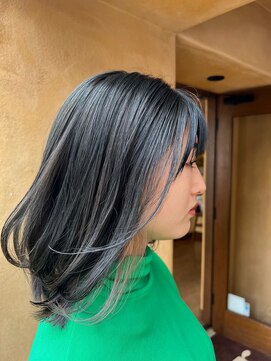 オール 西大寺店(oar) inner×highlight ／ ブルーブラック×ホワイトベージュ