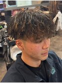 鹿児島メンズマッシュ波巻きパーマツイスパメンズパーマ刈り上げ