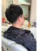 立体感マッシュソフトツーブロック黒髪暗髪ショート