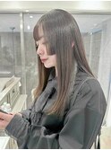 ナチュラルレストレート×姫カット
