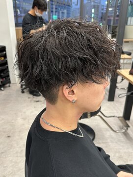 エルマーク 豊中(L-MARK) マッシュスパイラルパーマツイストスパイラル波巻きメンズ