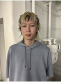 メンズハイトーンマレットウルフデザイン