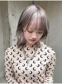 顔周りレイヤーカットブリーチデザインカラーワンホンレイヤー◆