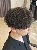 波巻きパーマ/ツーブロック/刈り上げ/池袋メンズカット