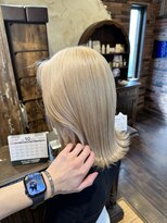 ヘアー クリエイト カルバリ(HAIR CREATE Calbari)&nbsp;くびれボブ×ブロンドカラー