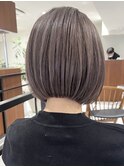 ハイライトバレイヤージュダブルカラーショートカット30代40代