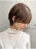 【GEEKS渋谷】ショートレイヤー/冬ヘア/ナチュラルブラウン/小顔