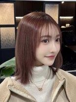 ピリオド 赤坂(Period.)&nbsp;ショートヘアーピンクベージュ髪質改善　赤坂見附