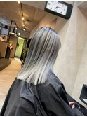 バレイヤージュ、ハイライト、レイヤーカット、ダブルカラー