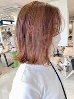 パーク(PAAQ) 【paaq田中】オレンジベージュ×センターパートアンニュイボブ