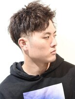 メリケンバーバーショップ コウベ(MERICAN BARBERSHOP KOBE)&nbsp;サイドグラデーション七三オールバックツイストパーマ