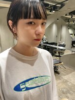 ビビト(bibito) bibito インナーカラーハンサムショート 重め前髪 丸みボブ