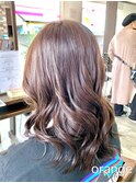 【orange大分賀来】チョコレートブラウンコテ巻きウェーブ
