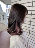 インナーピンクミディアムボブ