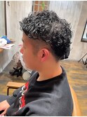 刈り上げ×ウェットカール