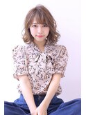 20代30代40代50代ショコラベージュふんわりカールベビーバング