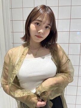 ロンドルーチェ 心斎橋(Lond luce) ダークアッシュ/ミディアムレイヤーカット［髪質改善/縮毛矯正］