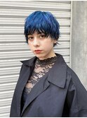 水色→ネイビー→ブラックのデザインカラー