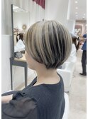 20代30代40代/アンブレラカラー ベージュ 丸みショート