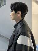 韓国ヘア メンズカット センターパート ダウンパーマ