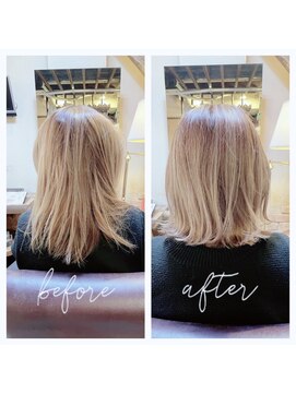 アックスピュア(axe pure) イメージチェンジ☆ハイトーン外ハネ