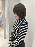 YOKE ぱつっとボブタイトボブオリーブグレージュブリーチなし