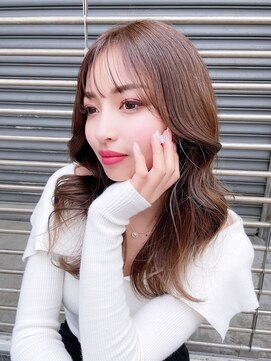 アルバム 新宿(ALBUM SHINJUKU) まろベージュ_切りっぱなしボブエアリーロング_ba384481