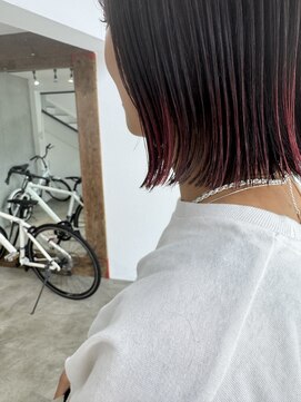 エムドットヘアーサロン(M. hair salon) 【栗本浩司】レッド×毛先カラー