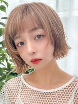ラフィスヘアー ファン 池袋店(La fith hair fun)&nbsp;【La fith】切りっぱなしボブ×顔周りレイヤー×ハイブリーチ