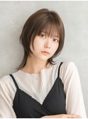 【20代・30代・40代/こなれミディ/小顔マッシュウルフ】