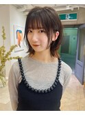 前髪/アンブレラカラーになれミディ/イメチェン/ウェーブパーマ