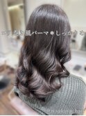 コテ巻き風パーマパーマロング韓国風パーマデジタルパーマ前髪