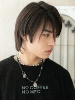 モッズヘア メン 南越谷南口店(mod's hair men) 20代30代ダークアッシュ斜めバングいかつめメンズカットG南越谷