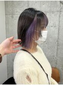 色落ちまだ綺麗なラベンダーカラー◎フェイスフレーミング
