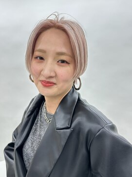 ピークアブー ワン(PEEK-A-BOO ONE) #ハンサムショート#ピンクベージュ#ショートカット