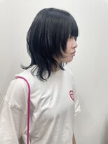 カシェル(cashel kishaba)&nbsp;『落とせる黒×ハッシュウルフカット』