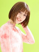 ピークアブー 銀座中央通り(PEEK-A-BOO)&nbsp;ボブ／ベージュ／バング／簡単スタイリング