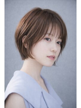レム 仙台店(L.E.M) 【丸みショートボブ/透け感カラー】