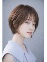 レム 仙台店(L.E.M) 【丸みショートボブ/透け感カラー】