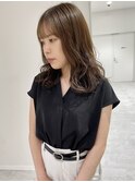 グレージュカラー/透明感カラー/顔周りカット