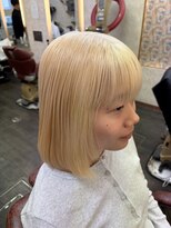 エスエムアールツー(SMR2)&nbsp;抜きっぱなしブリーチ/レディース/切りっぱなしボブ/10代/花園/