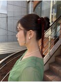 お呼ばれセット　結婚式ヘア　ヘアアレンジ　結婚式参列ヘア